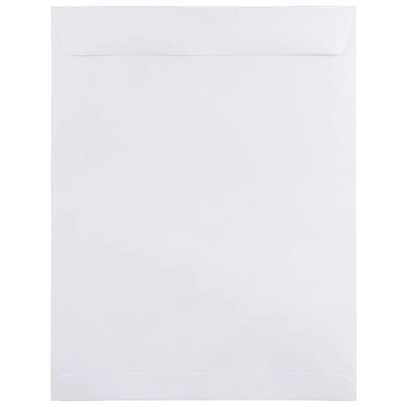 JAM Paper 12" x 15.5" White Open End Catalog Commercial Envelopes