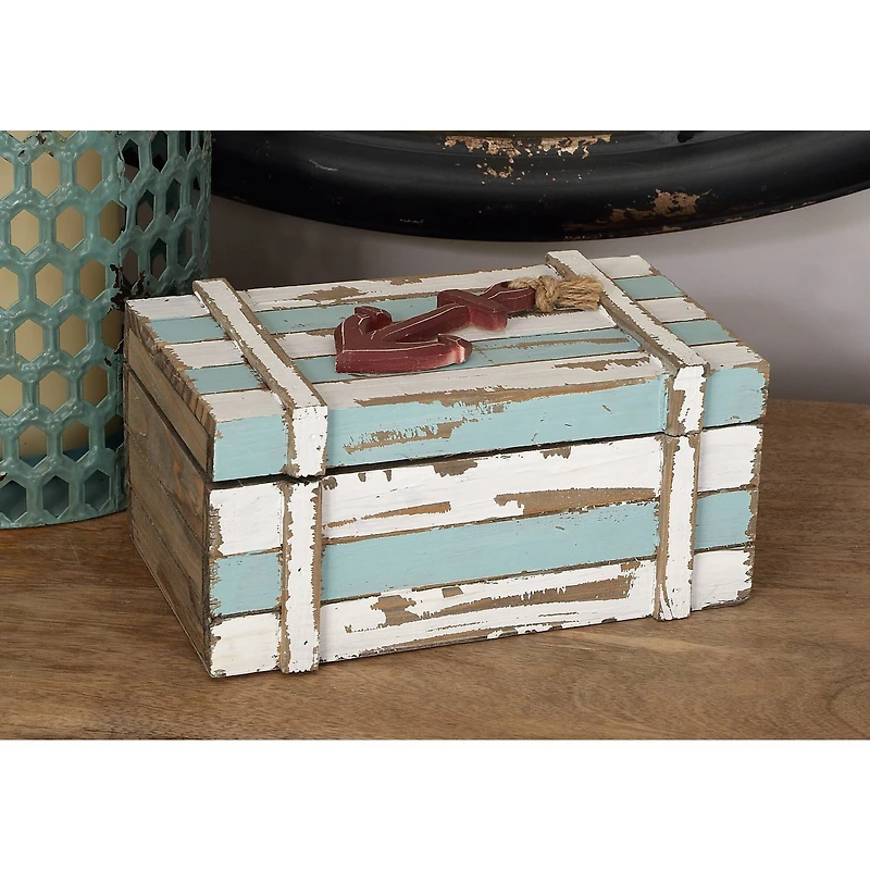 Aquamarine Wood Coastal Anchor Box Set