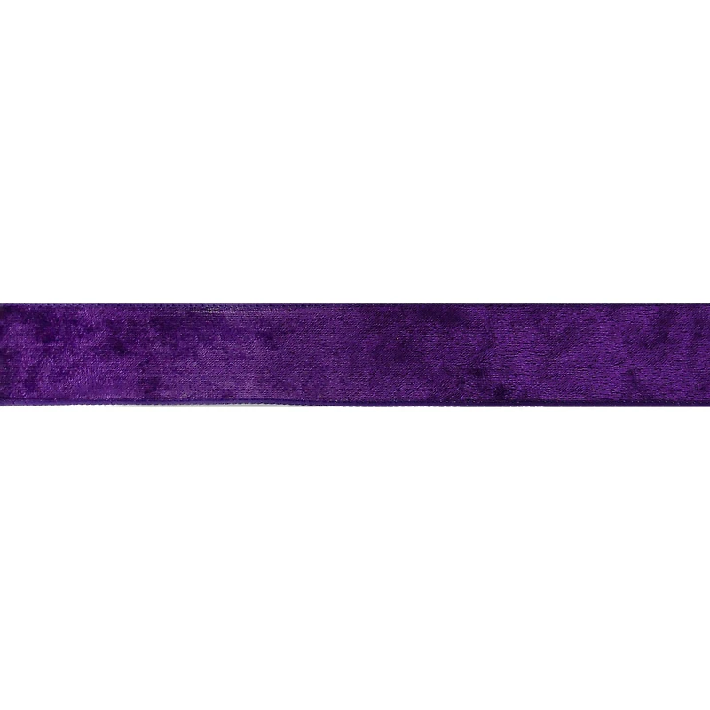 1.5" x 25ft. Purple Solid Wired Velvet Ribbon by Celebrate It® Halloween