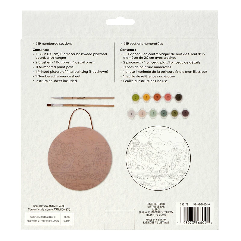 Mountain Scene Paint-by-Number Plywood Surface Kit by Artist's Loft®