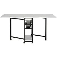 Sew Ready Mobile Craft Table with Folding Top & Storage