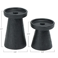 Hello Honey® Stoneware Pillar & Taper Candle Holders