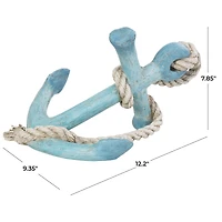 12" Anchor Distressed Sculpture with Rope