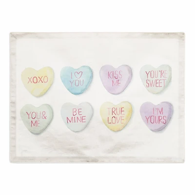 Be Mine Candy Hearts Poly Twill Placemat