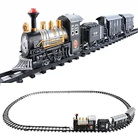 Black Lighted Animated Classic Train Set