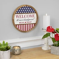 11.75" Welcome to Our Backyard Americana Framed Wall Sign