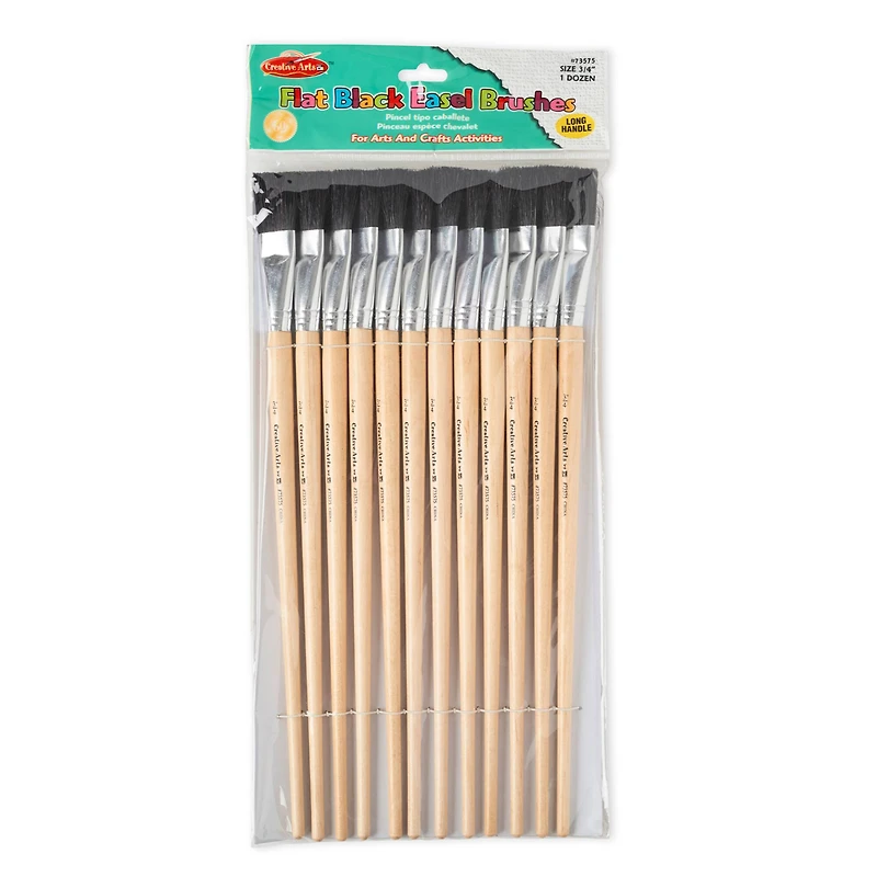 Creative Arts 2 Pack Flat Easel Brushes