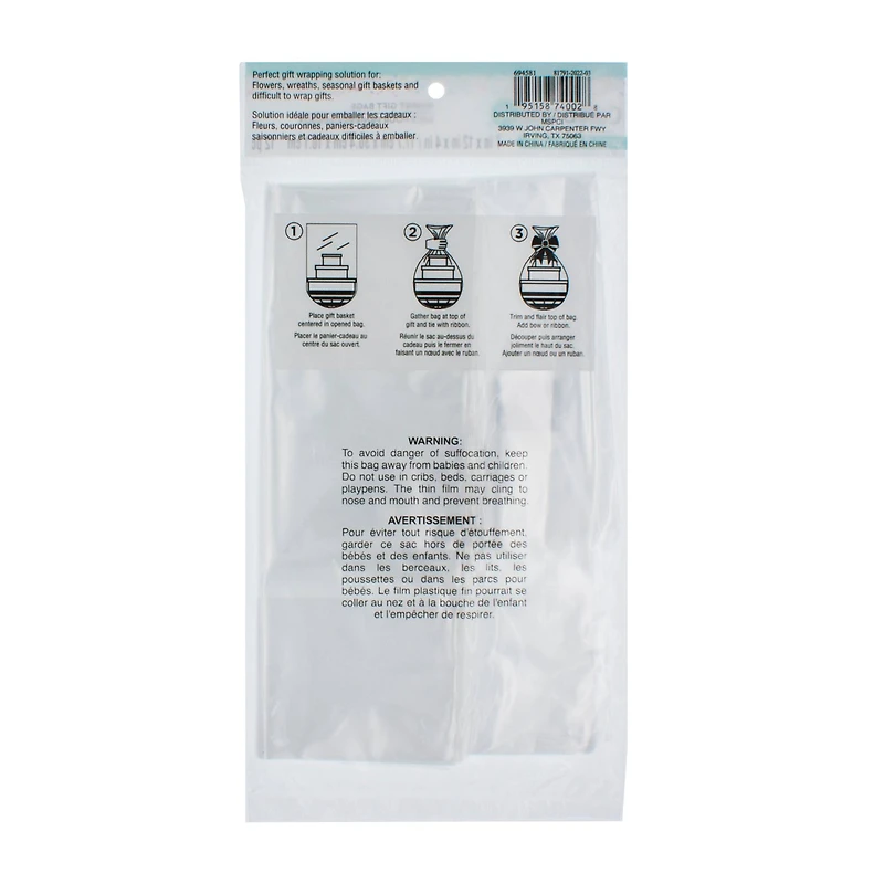 Clear Basket Gift Bags by Celebrate It