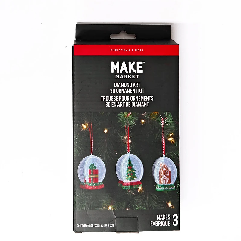 3D Snow Globe Ornament Diamond Art Kit by Make Market®