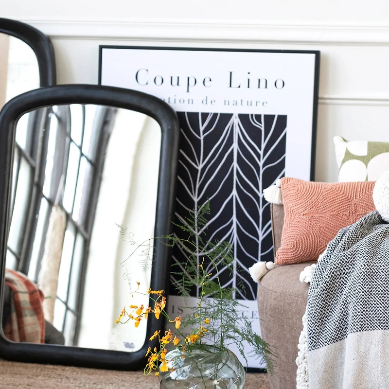 Hello Honey® Black & White Coupe Lino Canvas Framed Wall Décor