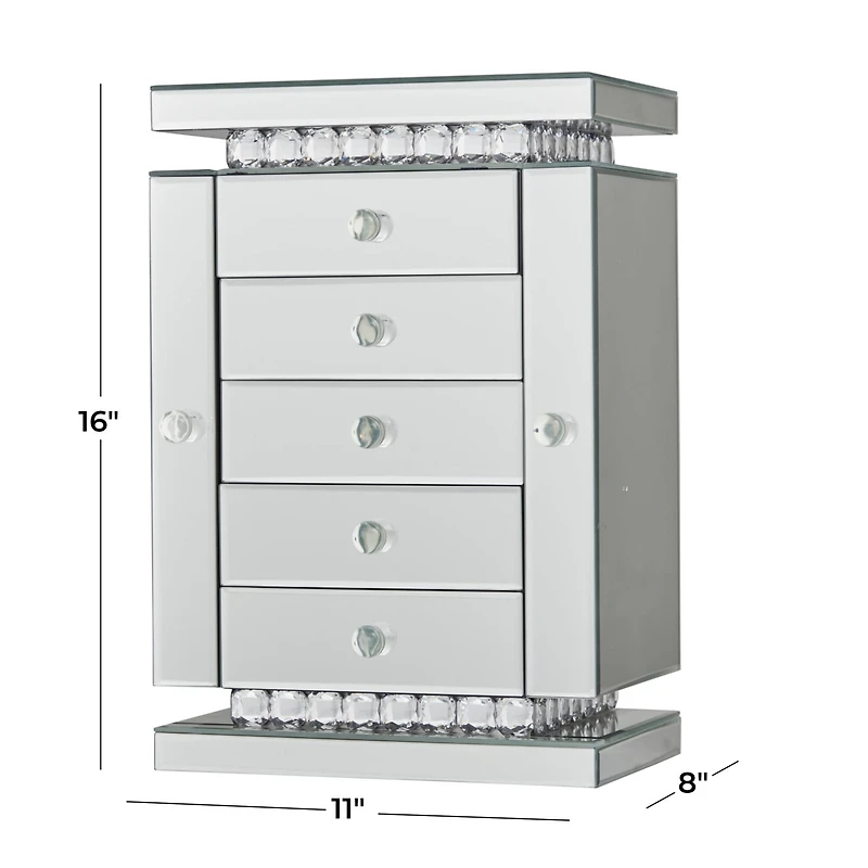 Silver Glam Jewelry Box