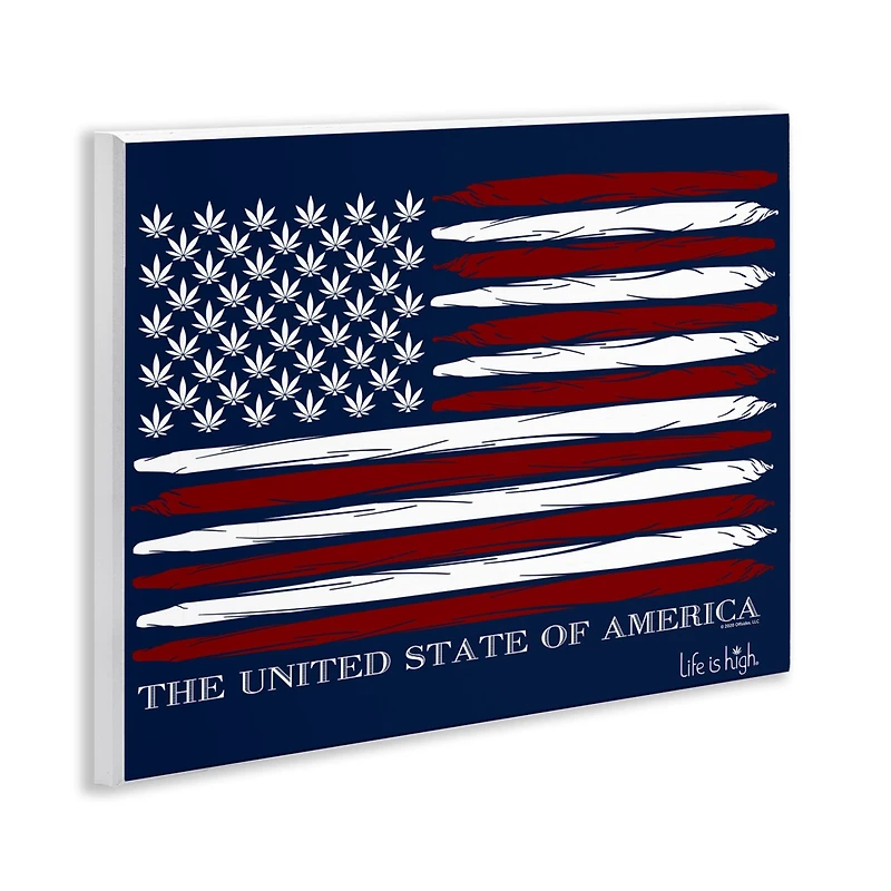 Stupell Industries Herb America Flag Wall Plaque Art