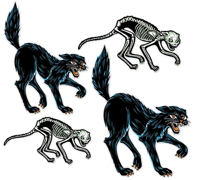 Beistle Vintage Halloween Jointed Cats