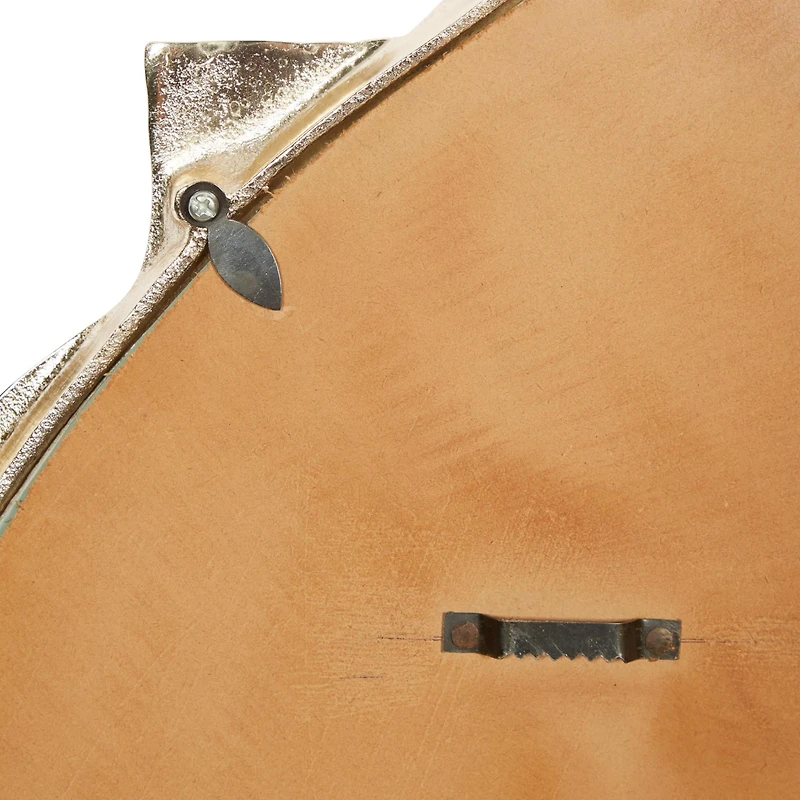 Gold Aluminum Contemporary Wall Mirror, 36" x 25" x 2"