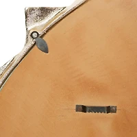 Gold Aluminum Contemporary Wall Mirror, 36" x 25" x 2"