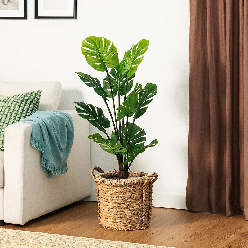 Glitzhome® 3.5ft. Faux Monstera in Pot