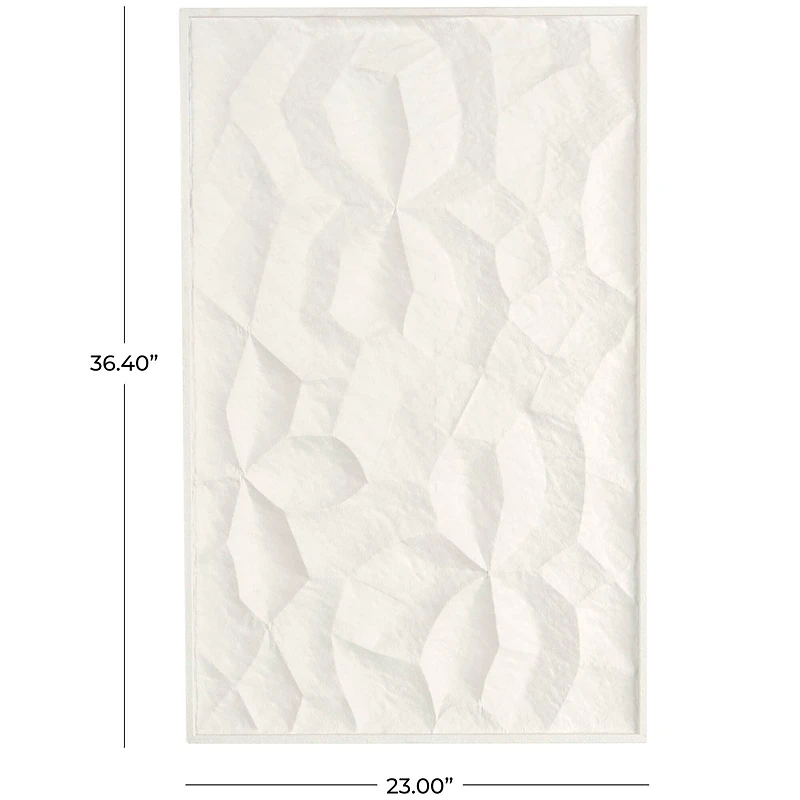 Abstract Dimensional Wall Art in White Frame