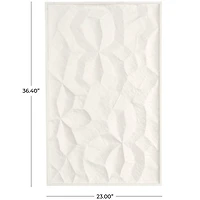 Abstract Dimensional Wall Art in White Frame