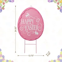 Glitzhome® 24" Easter Metal Egg Yard Stake