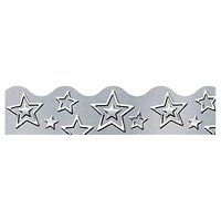 Trend Enterprises® Terrific Trimmers® I Heart Metal Silver Stars Border Trim, 234ft.