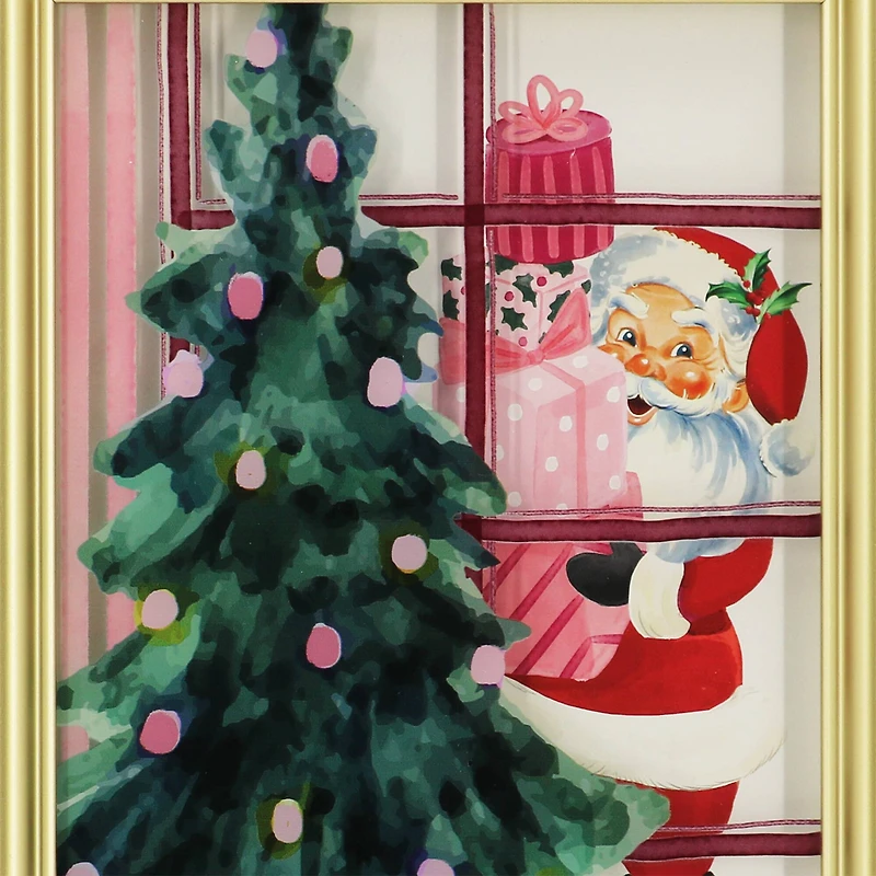 Santa in Window Framed Wall Art by Ashland®