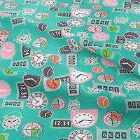 Camelot Fabrics Turquoise Deadlines Cotton Precut Fabric