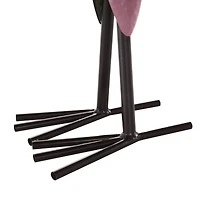 27.75" Red, Yellow & Black Textured Metal Rooster Garden Sculpture