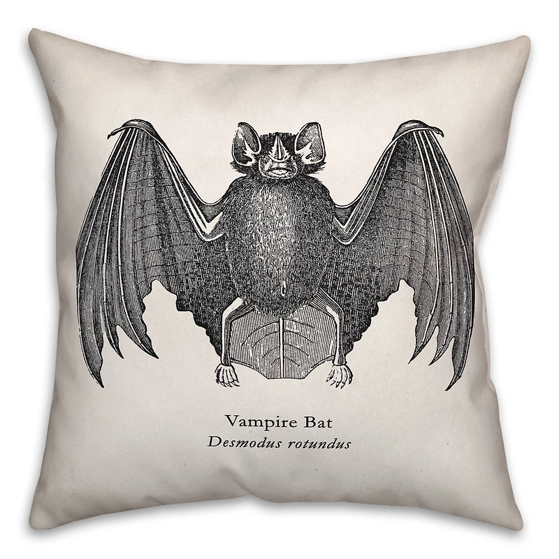 Scientific Bat Throw Pillow