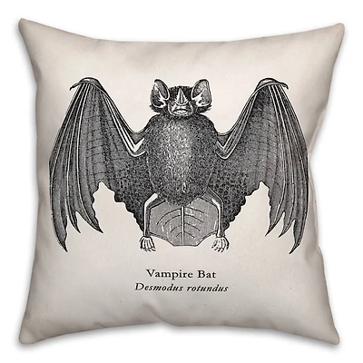 Scientific Bat Throw Pillow