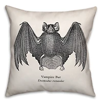 Scientific Bat Throw Pillow