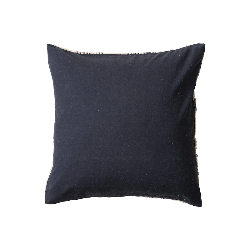 Hello Honey® 20" x 20" Brown & Tan Checkered Indoor & Outdoor Hand-Woven Fabric Pillow