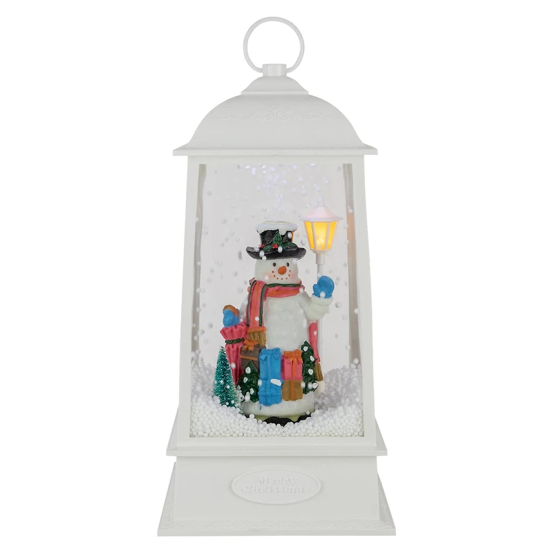 LED Lighted Musical Snowing Snowman Christmas Lantern - 13.5"
