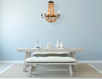 Hello Honey® 38" Brown Rustic Metal and Draped Wood Bead Chandelier