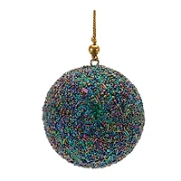 2.75" Rainbow Beaded Ball Ornaments, 12ct.