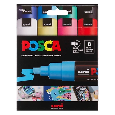 POSCA® PC-8K 8mm Chisel Tip Paint Markers