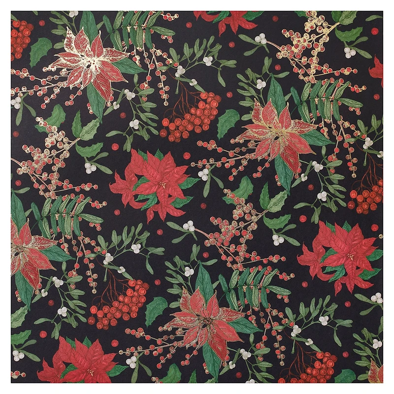 Poinsettia Plaid Double-Sided Cardstock Paper by Recollections™, 12" x 12"