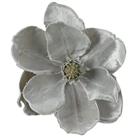 7" Gray Magnolia Clip-On Christmas Ornament