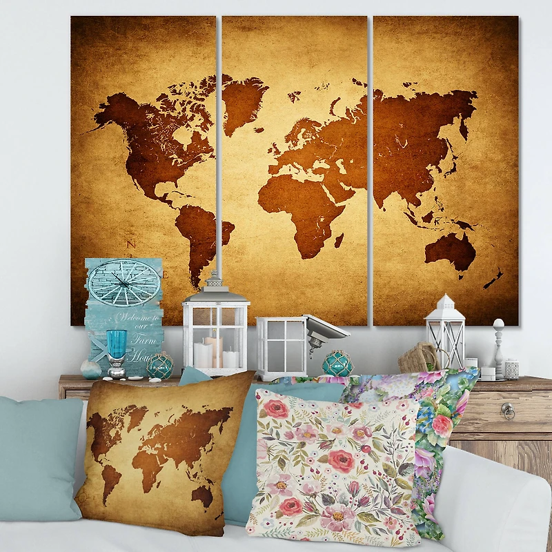 Designart - Ancient Map of The World VI