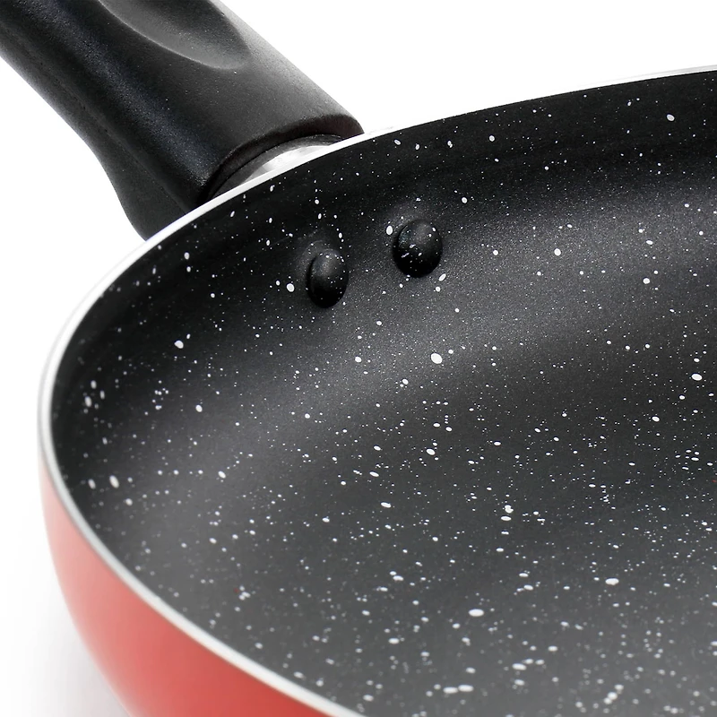Oster Luneta 9.5" Red Aluminum Nonstick Frying Pan
