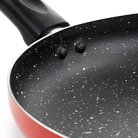 Oster Luneta 9.5" Red Aluminum Nonstick Frying Pan