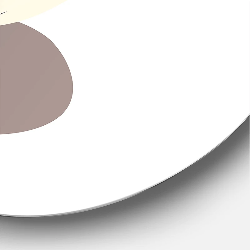 Designart - Abstract Flowers On Minimal Shapes I