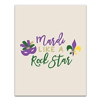 Mardi Gras Rock Star Canvas Wall Art