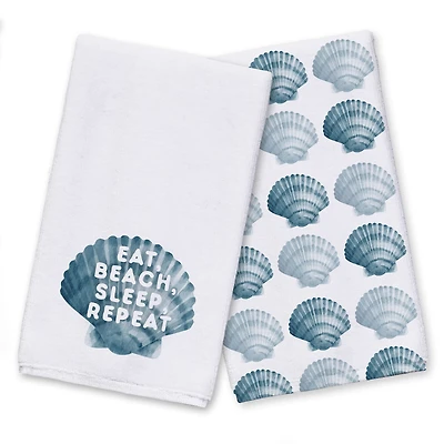 Eat Sleep Beach Repeat Tea Towel Set