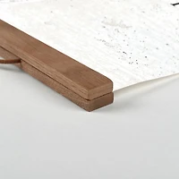 All Is Bright 20x16 Teak Hanging Canvas