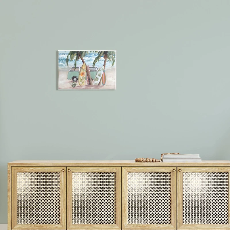 Stupell Industries Summer Waves Tropical Van Surfboards Wall Plaque Art