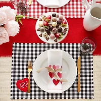 DII® Love and Xoxo Checkers Embellished Placemats (Set of 4)