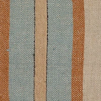 Hello Honey® 20" Blue & Brown Striped Woven Linen Fringed Pillow