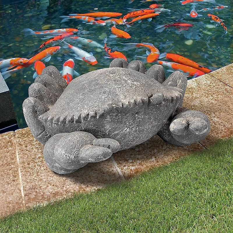 Design Toscano 19" Cantankerous Stone Crab Garden Statue