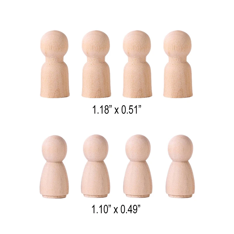 1" Wooden Peg People by Creatology™
