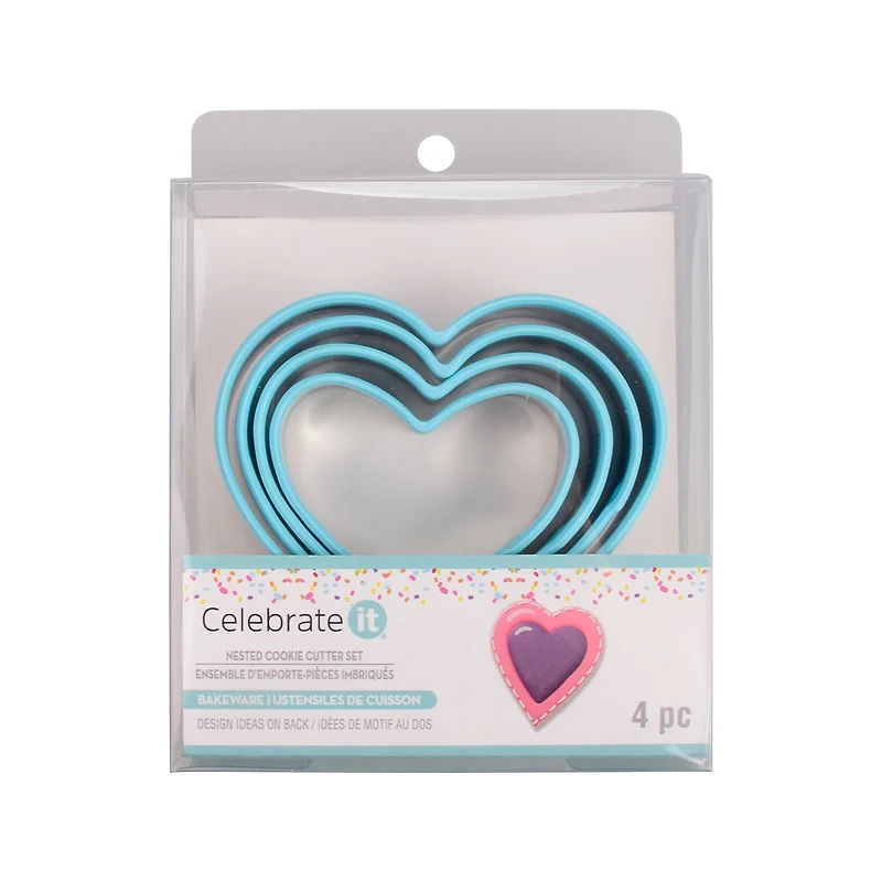 Hearts Stainless Steel Nested Cookie Cutter Set by Celebrate It®